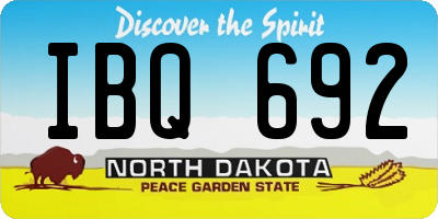 ND license plate IBQ692
