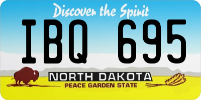 ND license plate IBQ695