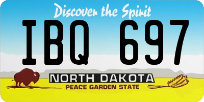 ND license plate IBQ697