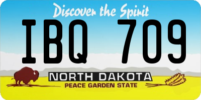 ND license plate IBQ709