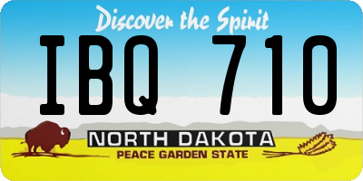 ND license plate IBQ710