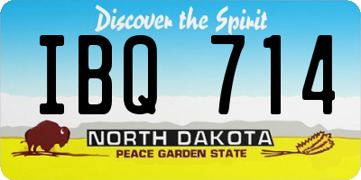 ND license plate IBQ714