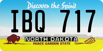 ND license plate IBQ717
