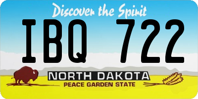 ND license plate IBQ722