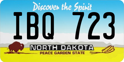 ND license plate IBQ723