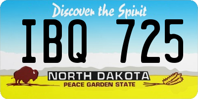 ND license plate IBQ725