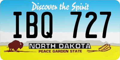ND license plate IBQ727