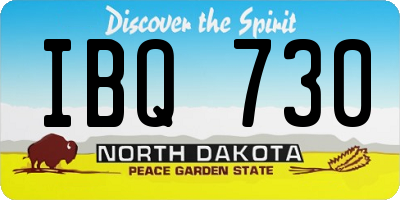 ND license plate IBQ730