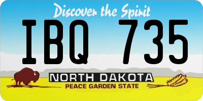 ND license plate IBQ735