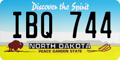 ND license plate IBQ744