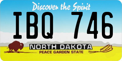 ND license plate IBQ746