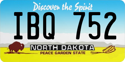 ND license plate IBQ752