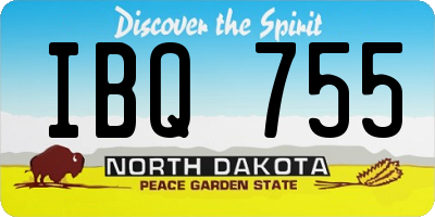 ND license plate IBQ755