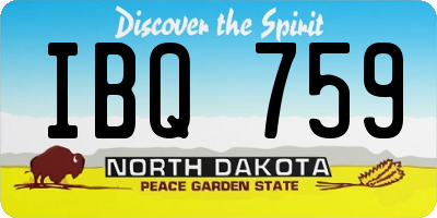 ND license plate IBQ759