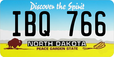 ND license plate IBQ766