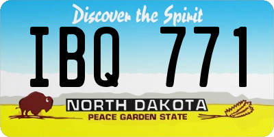 ND license plate IBQ771