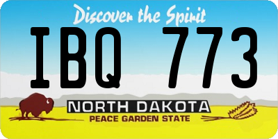 ND license plate IBQ773