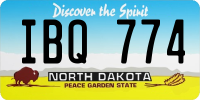 ND license plate IBQ774