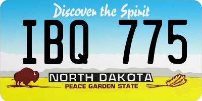 ND license plate IBQ775