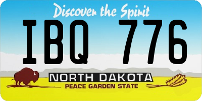ND license plate IBQ776