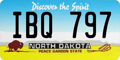 ND license plate IBQ797