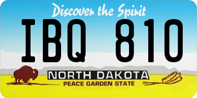 ND license plate IBQ810