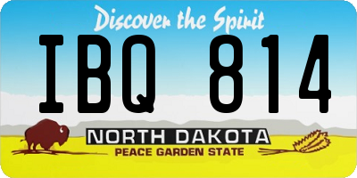 ND license plate IBQ814