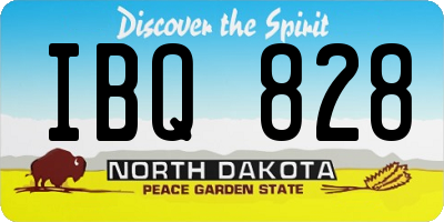 ND license plate IBQ828