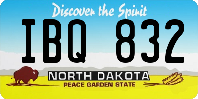ND license plate IBQ832