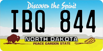ND license plate IBQ844