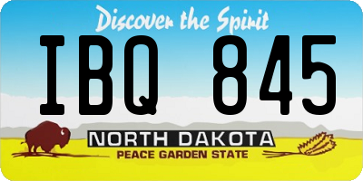 ND license plate IBQ845
