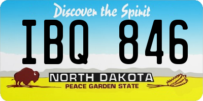 ND license plate IBQ846