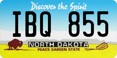 ND license plate IBQ855