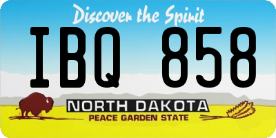 ND license plate IBQ858