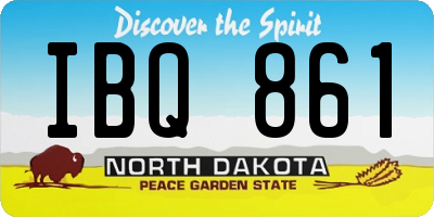 ND license plate IBQ861
