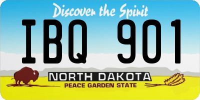 ND license plate IBQ901