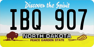 ND license plate IBQ907