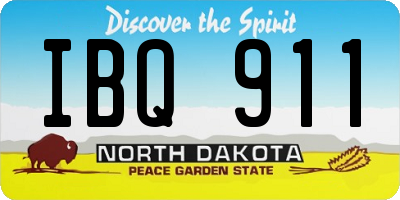 ND license plate IBQ911