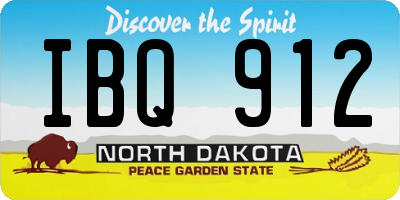 ND license plate IBQ912