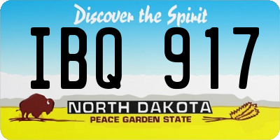 ND license plate IBQ917
