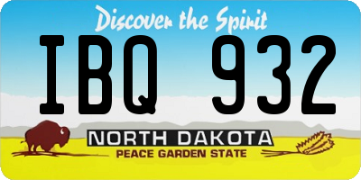ND license plate IBQ932