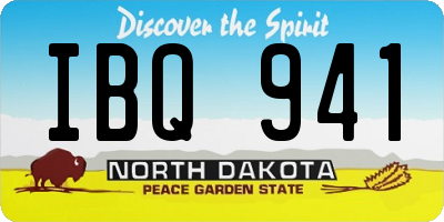 ND license plate IBQ941