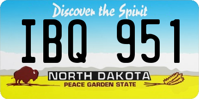 ND license plate IBQ951