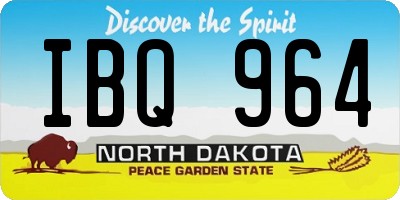 ND license plate IBQ964