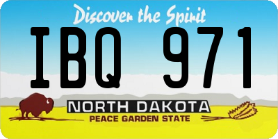 ND license plate IBQ971