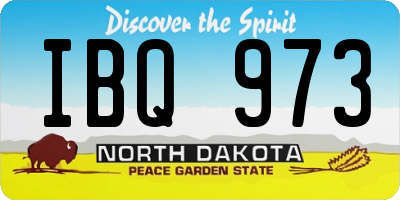 ND license plate IBQ973