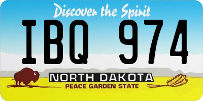 ND license plate IBQ974