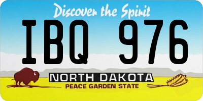 ND license plate IBQ976