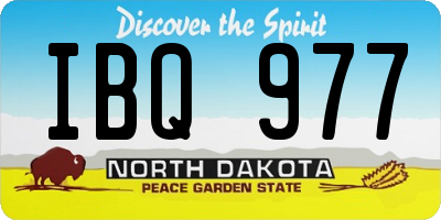 ND license plate IBQ977