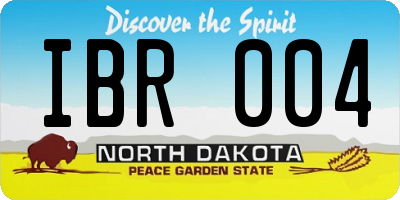ND license plate IBR004